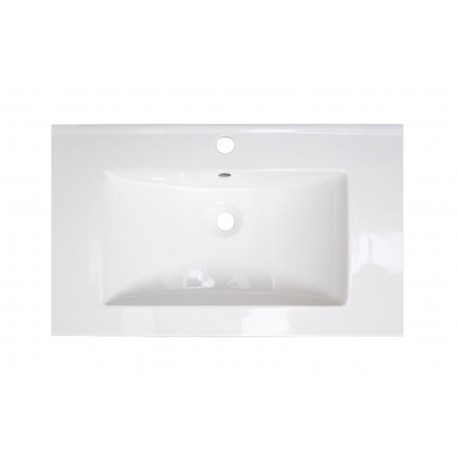 American Imaginations AI-391 32-in. W x 18.25-in. D Ceramic Top In White Color For Single Hole Faucet