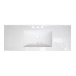American Imaginations AI-396 48-in. W x 18.5-in. D Ceramic Top In White Color For 8-in. o.c. Faucet