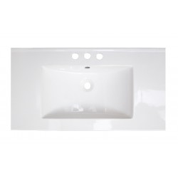 American Imaginations AI-425 32-in. W x 18.25-in. D Ceramic Top In White Color For 4-in. o.c. Faucet