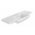 American Imaginations AI-534 40-in. W x 18.5-in. D Ceramic Top In White Color For 4-in. o.c. Faucet
