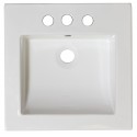 American Imaginations AI-1155 21.5-in. W x 17.75-in. D Ceramic Top In White Color For 4-in. o.c. Faucet