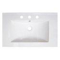 American Imaginations AI-1183 30-in. W x 18.5-in. D Ceramic Top In White Color For 8-in. o.c. Faucet