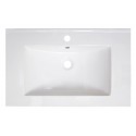American Imaginations AI-1187 30-in. W x 18.5-in. D Ceramic Top In White Color For Single Hole Faucet