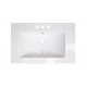 American Imaginations AI-1199 21-in. W x 18.5-in. D Ceramic Top In White Color For 4-in. o.c. Faucet