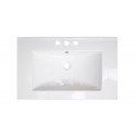 American Imaginations AI-1199 21-in. W x 18.5-in. D Ceramic Top In White Color For 4-in. o.c. Faucet