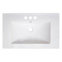 American Imaginations AI-1200 30-in. W x 18.5-in. D Ceramic Top In White Color For 4-in. o.c. Faucet