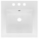 American Imaginations AI-1311 16.5-in. W x 16.5-in. D Ceramic Top In White Color For 4-in. o.c. Faucet