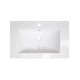 American Imaginations AI-1744 25-in. W x 22-in. D Ceramic Top In White Color For Single Hole Faucet