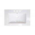 American Imaginations AI-1746 25-in. W x 22-in. D Ceramic Top In White Color For 8-in. o.c. Faucet