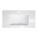 American Imaginations AI-1750 36.75-in. W x 22.5-in. D Ceramic Top In White Color For Single Hole Faucet