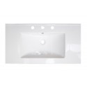 American Imaginations AI-1751 36.75-in. W x 22.5-in. D Ceramic Top In White Color For 4-in. o.c. Faucet