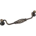 Jeffrey Alexander 749-160 Tuscany 7 3/16" Overall Length Birdcage Cabinet Pull with backplates