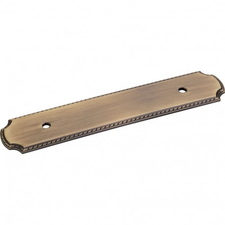 Jeffery Alexander B812-96R-SN Backplates B812 6" x 1 1/4" Zinc Die Cast Backplate for 96mm Pull (Rope Detail)