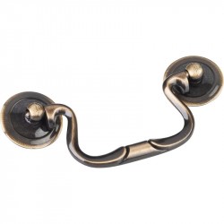 Elements CH3503 Kingsport 4 3/4" Length Bail Style Cabinet Pull with Round Rosettes