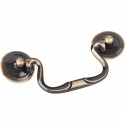 Elements CH3503 Kingsport Cabinet Pull, Center To Center Length-3 1/2", Finish-Brushed Antique Brass