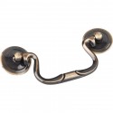 Elements CH3503 Kingsport 4 3/4" Length Bail Style Cabinet Pull with Round Rosettes