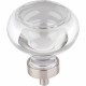 Jeffrey Alexander G120L-SN G120L Harlow 1 3/4" Glass Button Cabinet Knob