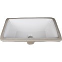 Hardware Resources H8909WH Undermount Porcelain Rectangle Sink Basin. 16" x 9-7/8"