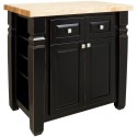 Jeffrey Alexander ISL12-FWH Loft 34" x 22" x 34 1/4" Furniture Style Island with Adjustable Shelves