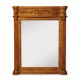 Jeffrey Alexander MIR012 Burled 33.6875" x 42" Golden Pecan Mirror with Hand Carved Details and Beveled Glass