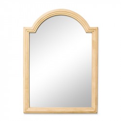 Elements MIR028 Compton Elements Buttercream Reed Frame Mirror with Beveled Glass