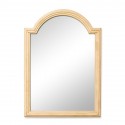 Elements MIR028 Compton Elements Buttercream Reed Frame Mirror with Beveled Glass