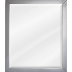 Elements MIR088 Grey Adler Bath Elements 24" X 28" Grey Mirror with Beveled Glass