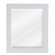 Elements MIR094 Douglas Bath Elements White Mirror with Beveled Glass