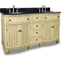 Elements VAN028D-60-T Compton Bath Elements 60" Double Vanity with Preassembled Top and Bowl