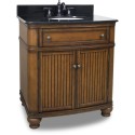 Elements VAN029 Compton Vanity with Walnut Finish and Preassembled Top and Bowl