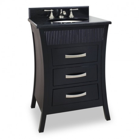 Jeffrey Alexander VAN032#NAME? VAN032 Barcelona Modern 26" Vanity with a Sleek Black Finish