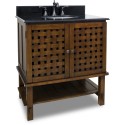 Elements VAN055-T Lyn Bath Elements Vanity with Unique Basket Weave Design and Preassembled Top and Bowl