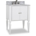 Elements VAN059-T-MW Jensen Bath Elements 28" Vanity with White Finish and Preassembled Top and Bowl