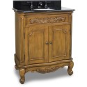 Elements VAN060-T Clairemont Bath Elements 30 1/2" Vanity with Warm Caramel and Floral Onlays, Preassembled Top and Bowl