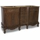 Elements VAN062D-60 Clairemont Bath Elements Double Vanity with Nutmeg Finish, Carved Floral Onlays, French Scrolled Legs (for 60-7/8" Top)