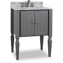 Elements VAN089-T-MW Jensen Bath Elements 28" Vanity with Grey Finish and preassembled top and bowl