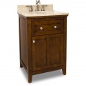 Jeffrey Alexander VAN090-24 Catham Shaker Vanity with Chocolate Finish and Shaker Design (for 24" Top)