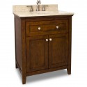 Jeffrey Alexander VAN090-30 Catham Shaker Vanity with Chocolate Finish and Shaker Design (for 30" Top)