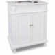 Elements VAN094-30 Douglas Elements White Vanity with Sleek White Finish, Tapered Feet (for 30" Top)