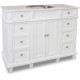 Elements VAN094-48 Douglas Elements White Vanity with Sleek White Finish, Tapered Feet (for 48" Top)