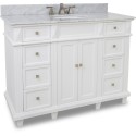 Elements VAN094-48 Douglas Elements White Vanity with Sleek White Finish, Tapered Feet (for 48" Top)