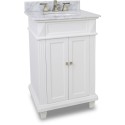 Elements VAN094 Douglas Elements White Vanity with Sleek White Finish, Tapered Feet (for 24" Top)