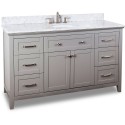 Chatham Shaker Jeffrey Alexander VAN102-60 Grey Vanity with Shaker Design (for 60" Top)