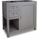 Hardware Resources VAN103-36 VAN103-36 Astoria Modern Grey Vanity with Stepped Door Profile (for 36" Top)