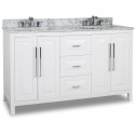 Jeffrey Alexander VAN104D-60 104D-60 Cade Contempo Double Vanity with Sleek Finish and Leading Edge Design (for 60" Top)