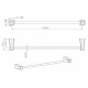American Imagination AI-13327 Chrome Plated Toilet Paper Holder With Single Rod Towel Rack Accessory Set:divider_comma:Rectangle