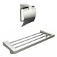 American Imagination AI-13330 Multi-Rod Towel Rack With A Chrome Plated Toilet Paper Holder Accessory Set:divider_comma:Rectangl