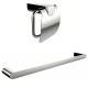 American Imagination AI-13341 Chrome Plated Toilet Paper Holder With Single Rod Towel Rack Accessory Set:divider_comma:Rectangle