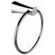 American Imagination AI-13348 Chrome Plated Towel Ring With Single Rod Towel Rack Accessory Set:divider_comma:Round