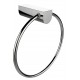 American Imagination AI-13363 Chrome Plated Towel Ring With Single Rod Towel Rack Accessory Set:divider_comma:Round